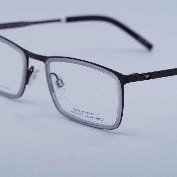 Tommy Hilfiger TH 1844 04VF 00 Eyeglasses Grey/Brown 55mm Rectangle Frame - Picture 5 of 12